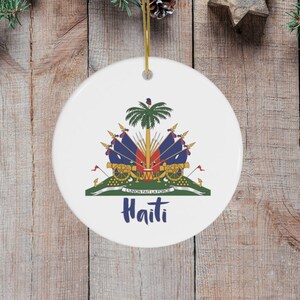 Haitian Ornament, Haitian Flag Ornament, Haitian flag, Haiti Present, Haiti Keepsake, Gift for Haiti Lover, Haiti Gift Idea