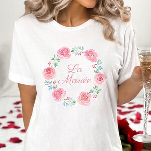 La mariee Shirt, bridal gift,  Engagement Shirt, Bridal Shower, wedding gift, I said yes, gift for the bride, future Mrs shirt, new Mrs tee