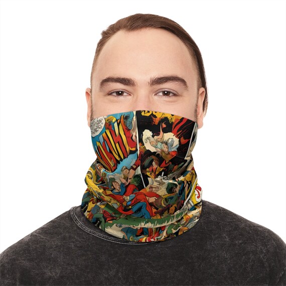 Comic ~Winter Neck Gaiter With Drawstring