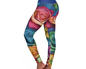 Roses ~High Waisted Yoga Leggings (AOP)