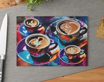 Splash of Coffee (Glass Cutting Board)