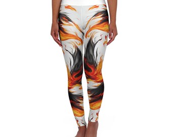 Burn'n ~High Waisted Yoga Leggings (AOP)
