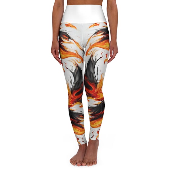 Burn'n ~High Waisted Yoga Leggings (AOP)
