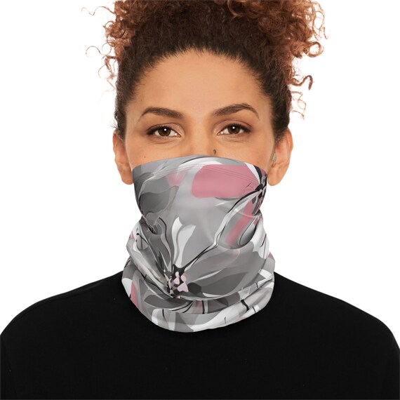 Pink ~Winter Neck Gaiter With Drawstring