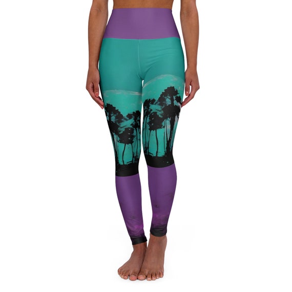 Tropic Vibe ~High Waisted Yoga Leggings (AOP)
