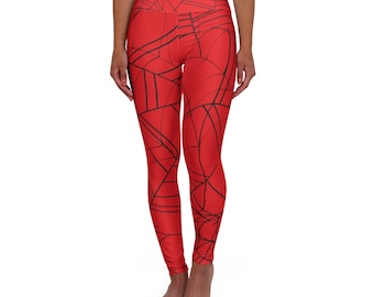 Red Spider ~High Waisted Yoga Leggings (AOP)