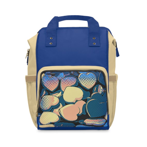 Retro Hearts ~Multifunctional Diaper Backpack