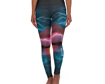 Energy High Waisted Yoga Leggings (AOP)
