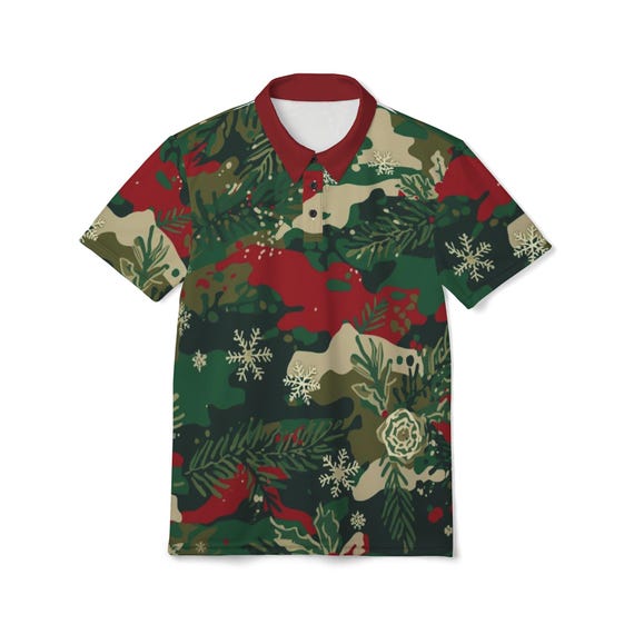 Christmas Camo Polo