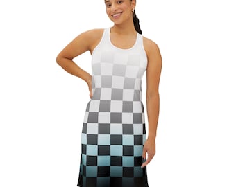 Checkered Racerback Dress (AOP)