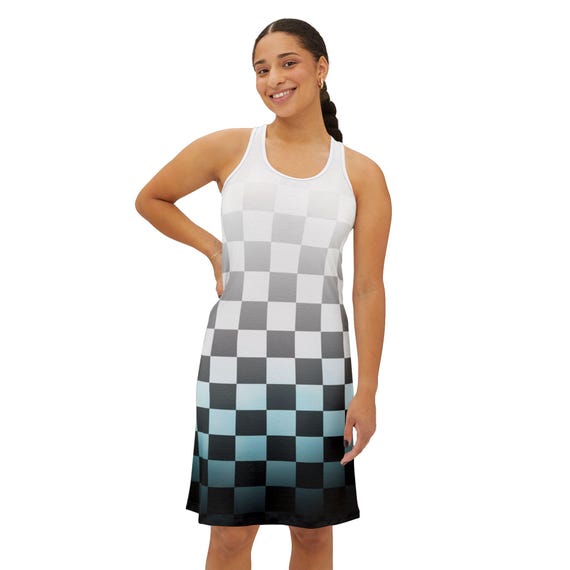 Checkered Racerback Dress (AOP)