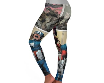 Comic Avenge ~High Waisted Yoga Leggings (AOP)