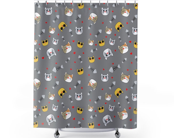 Crazy Kitty Shower Curtains