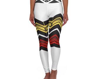 Warrior White ~High Waisted Yoga Leggings (AOP)