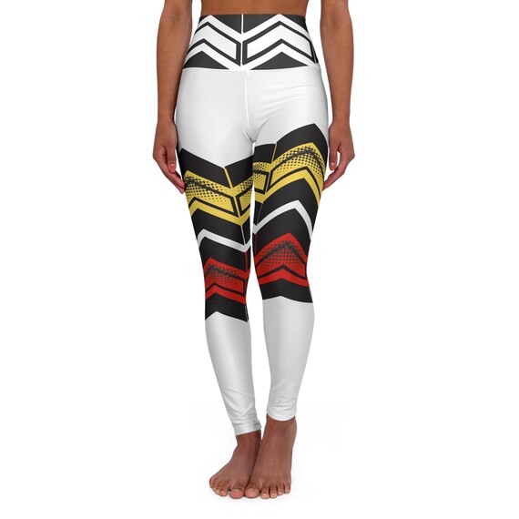 Warrior White ~High Waisted Yoga Leggings (AOP)