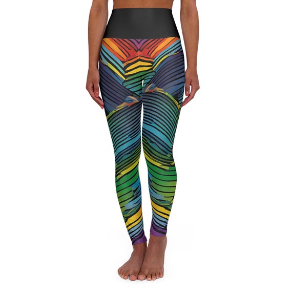 Abstract Rainbow Leggings