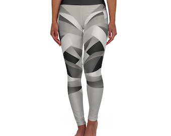 GeoBlack ~High Waisted Yoga Leggings (AOP)
