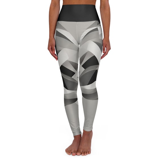 GeoBlack ~High Waisted Yoga Leggings (AOP)