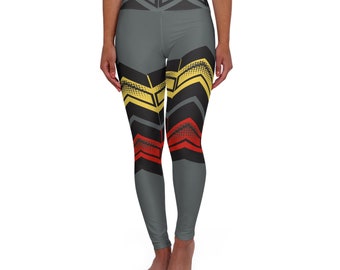Warrior Gray ~High Waisted Yoga Leggings (AOP)
