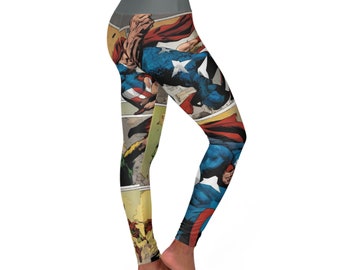 Comic Hero ~High Waisted Yoga Leggings (AOP)