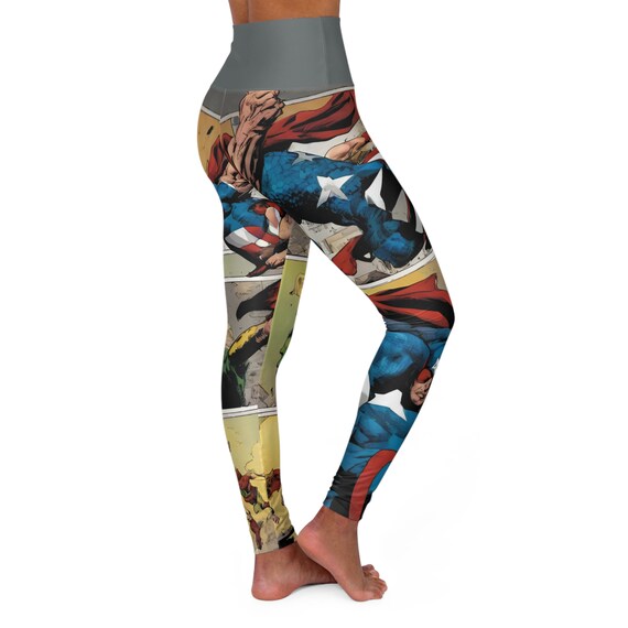 Comic Hero ~High Waisted Yoga Leggings (AOP)