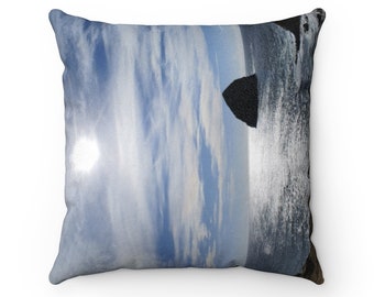 Oregon Coast Series Faux Suede Beach Pillow