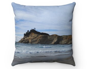 Oregon Coast Series Faux Suede Square Pillow Case