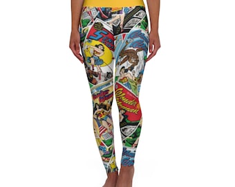 WW Comic - High Waisted Yoga Leggings (AOP)