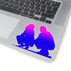 Bisexual Pride I Want to Believe Kiss-Cut Stickers