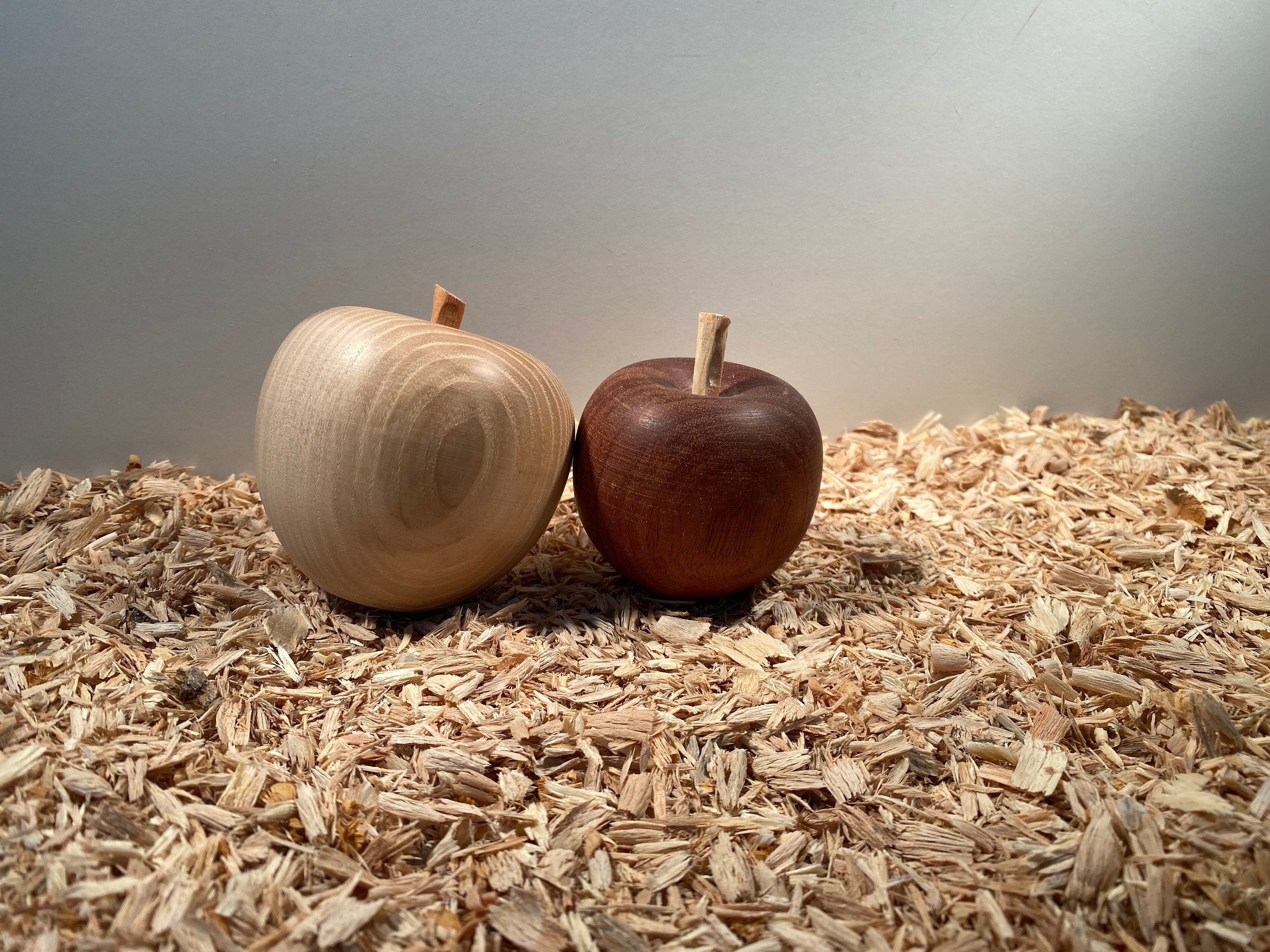 Cabilock 4 Stück Holzfrüchte Bastelset - Unbemalte Äpfel Zum Dekorieren