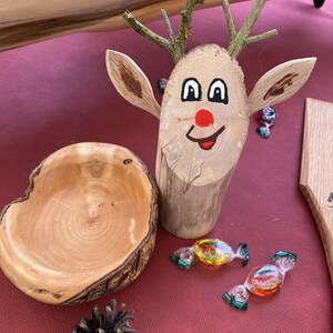Handmade wooden reindeer | Handmade Christmas decoration | Natural decoration | Winter decoration | Gift idea for Christmas and Advent