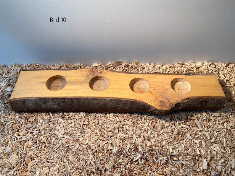 Wooden Candle Holder | Handmade Natural Decoration | Wooden Candlestick ...