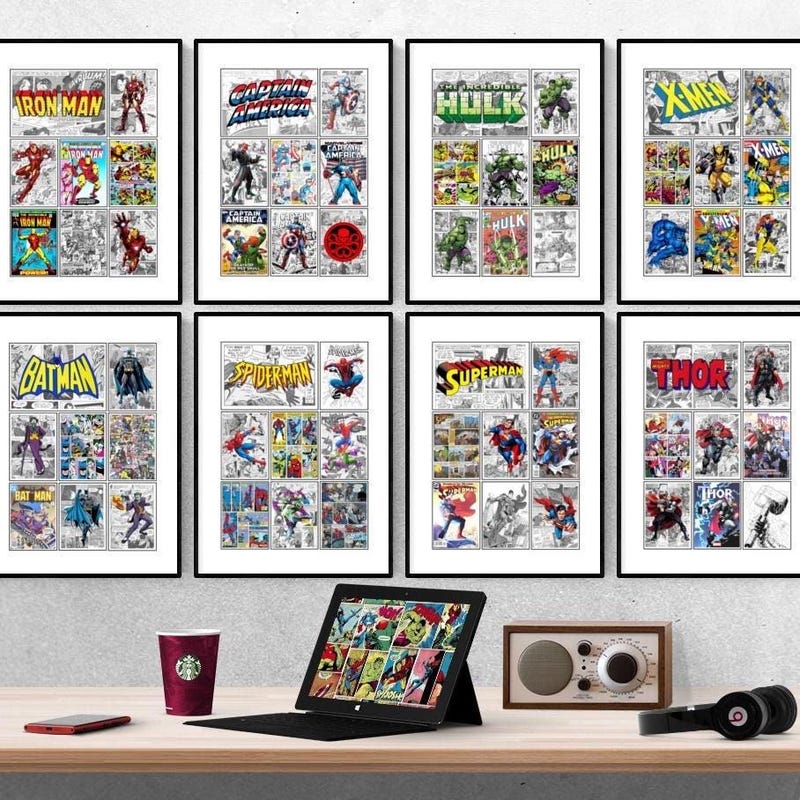 Dc Comics Posters - Etsy UK