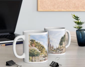 Caneca Disney Onde os Sonhos se Tornam Realidade | Caneca de Cerâmica | Caneca do Reino Mágico | Caneca da Disney