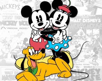 ディズニー ミッキーマウス&フレンズ フィルム プリント 4 枚セット I