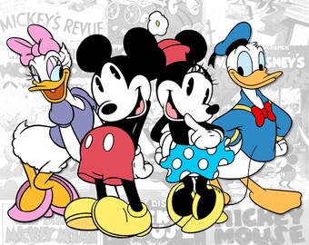 ディズニー ミッキーマウス&フレンズ フィルム プリント 4 枚セット I