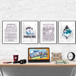 Disney World Park Haunted Mansion Prints 4er Set I Disney Prints I Disney Schlafzimmer I Disney Prints I Disneyparks I Kinderzimmer I Kinderzimmer