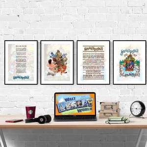 Disney World Park Splash Mountain 4er Set Prints I Disney Prints I Disney Schlafzimmer I Disney Prints I Disneyparks I Kinderzimmer I Kinderzimmer