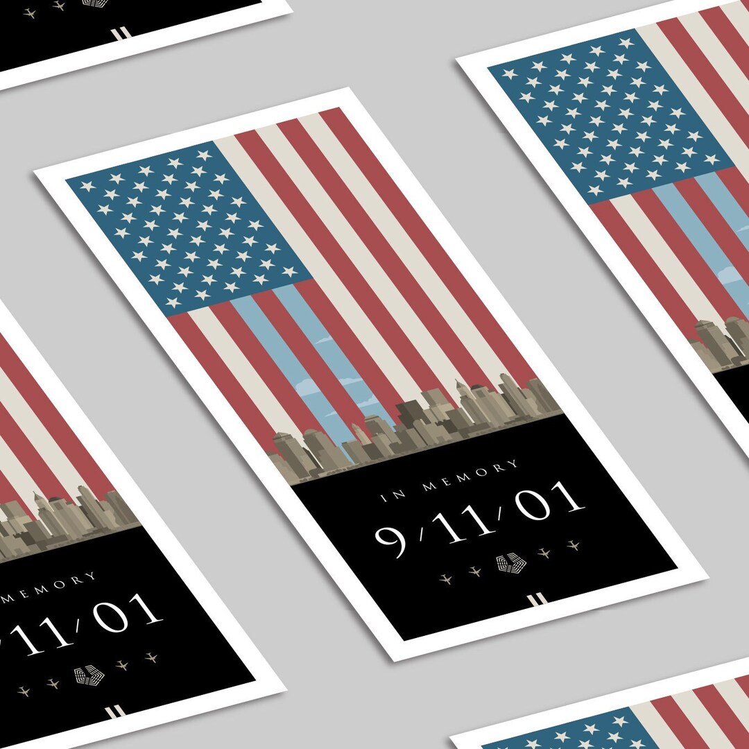 9/11 Memorial Poster, Lithographic Print, Police Officers, Firefighters ...