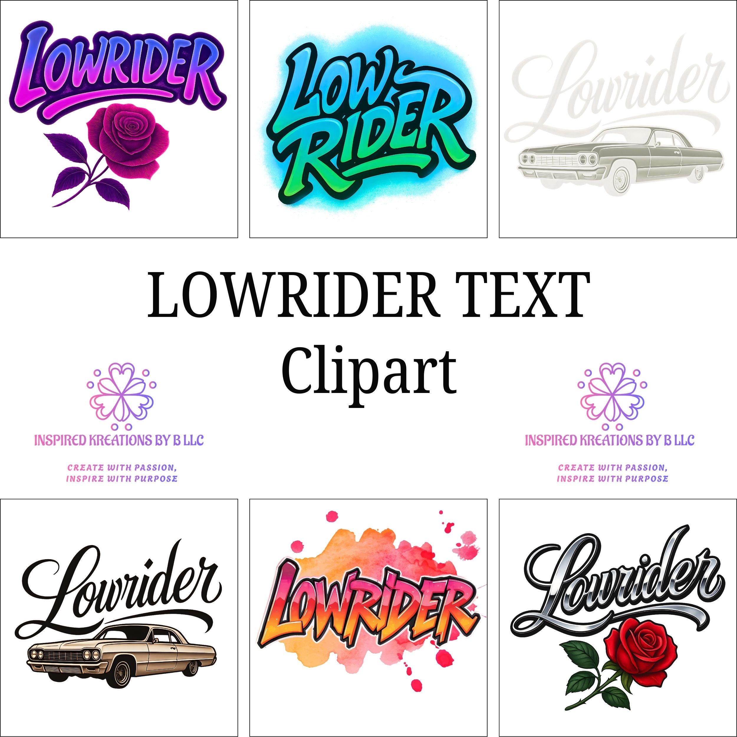 Vector Low Rider Text Lowrider Text Clipart, Wordart, PNG Bundle - Etsy