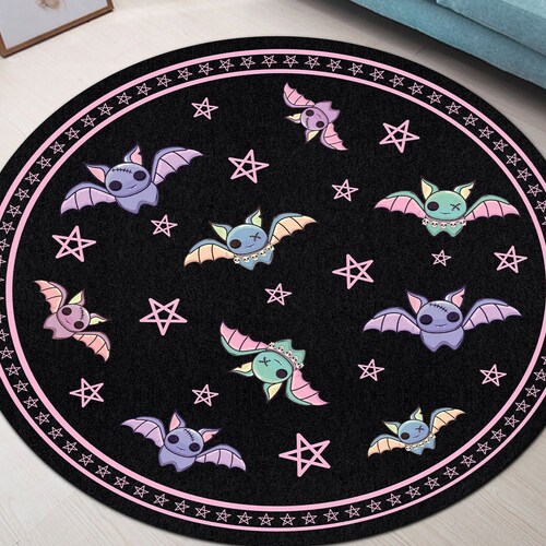 Kawaii Gothic Curtainspastel Goth Bats and Pentagrams Etsy Australia