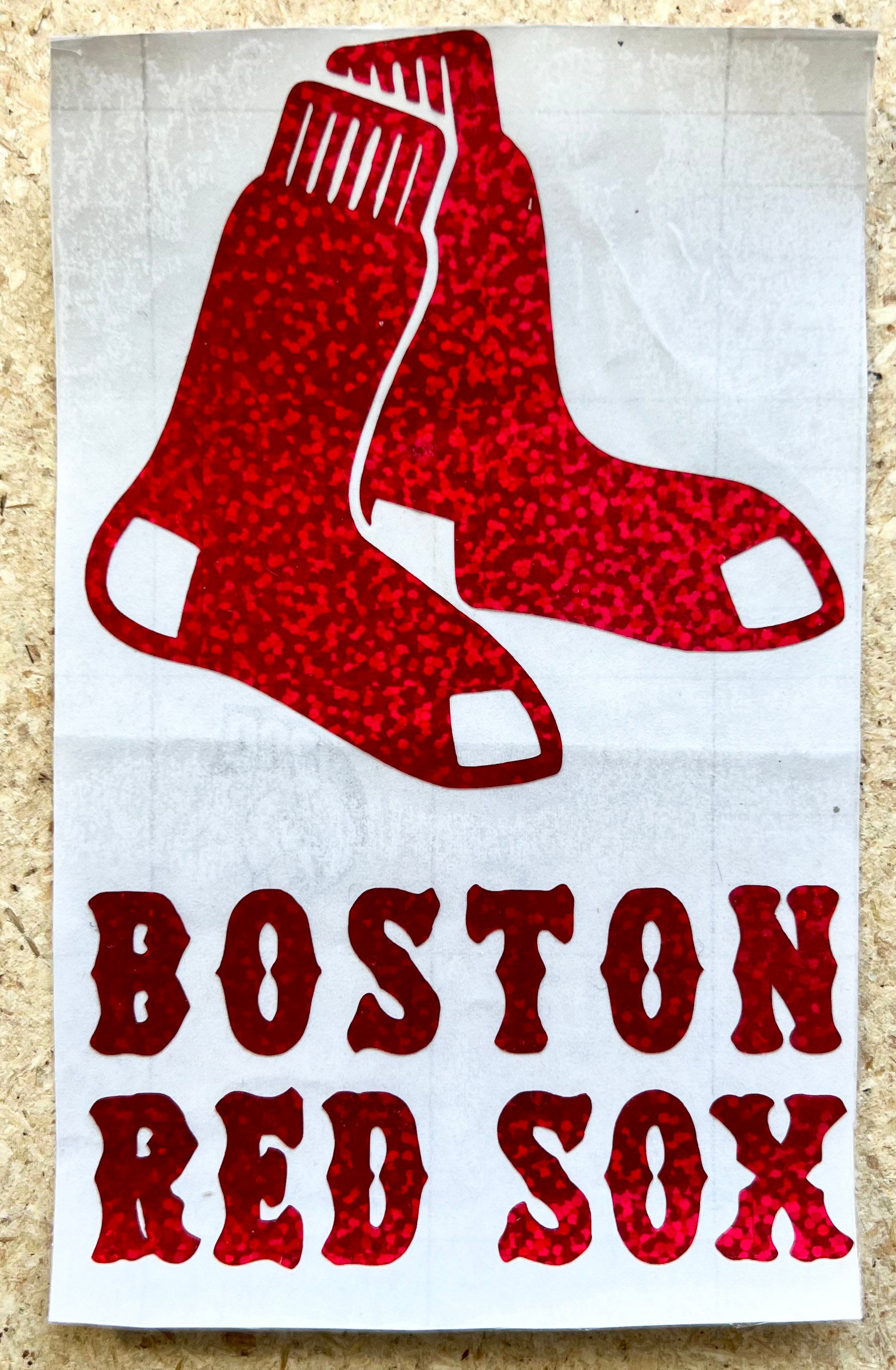 MLB Red Sox Boston  B Logo Medium Die Cut Decal, 9 x 5 x 0.2, Team Logo