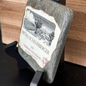Posavasos con etiqueta de vino Pinot Noir de MICHEL-SCHLUMBERGER