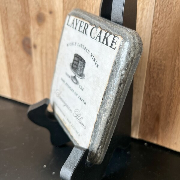 Layer Cake Sauvignon Blanc Wine Label Coaster