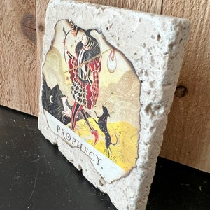 Posavasos con etiqueta de vino Pinot Noir Prophecy