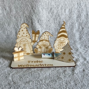 Geschenk Weihnachten Aufsteller Geld