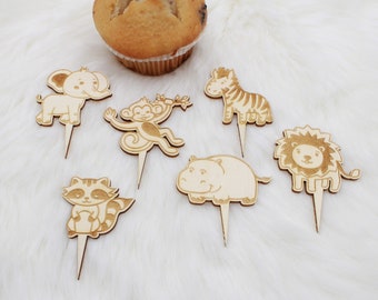 Muffinstecker Caketopper Safari Set