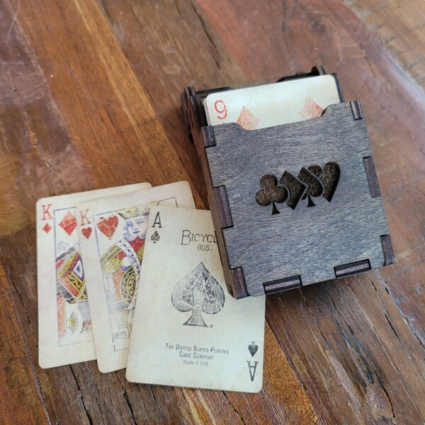 Wooden Card Case Etsy