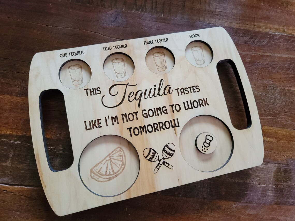 Tequila Shot Board Tequila Gift Custom Tequila Shot Flight Etsy