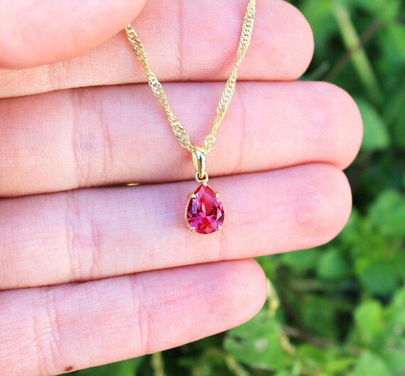 Ruby Necklace Ruby Necklace 14K Gold 